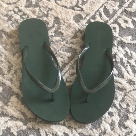 A/X Armani Exchange Shoes - Armani Exchange Green Flip Flops